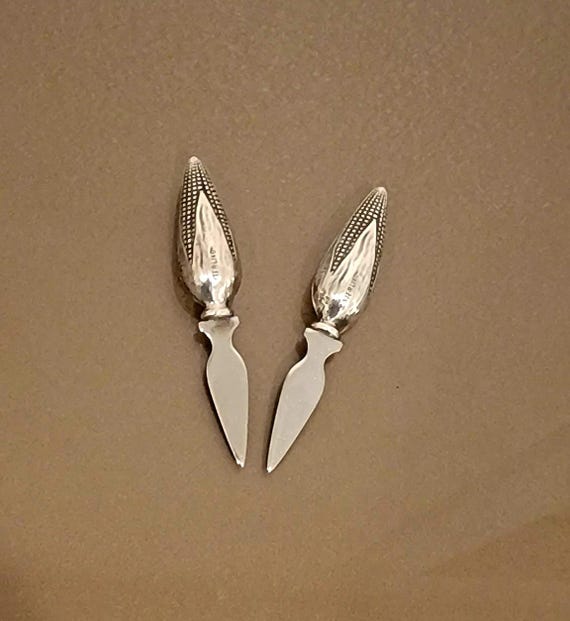 Pair of Sterling Silver Corn Cobb Holders