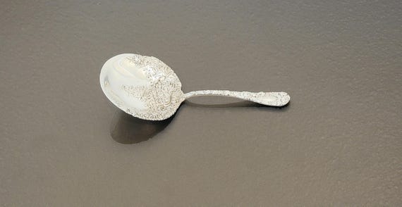 Bon Bon / Nut Spoon - Chrysanthemum by Durgin Stering Silver - Monogrammed