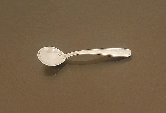 French Sterling Silver Salt Spoon – Antique Minerva Mark – Elegant Classic Flatware