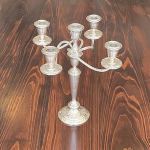 Sterling Silver 5-Lite Candelabra (single)