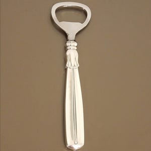 Bottle Opener- Silver Lotus by W & S Sorensen Sterling Handle