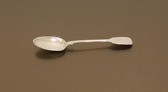 Antique Irish Sterling Silver Teaspoon – John Smyth Dublin 1869 – Victorian Era  5-1/2"