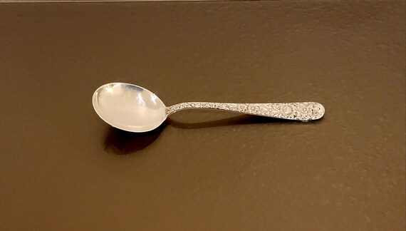 Cream Soup Spoon - Repousse by S. Kirk & Son