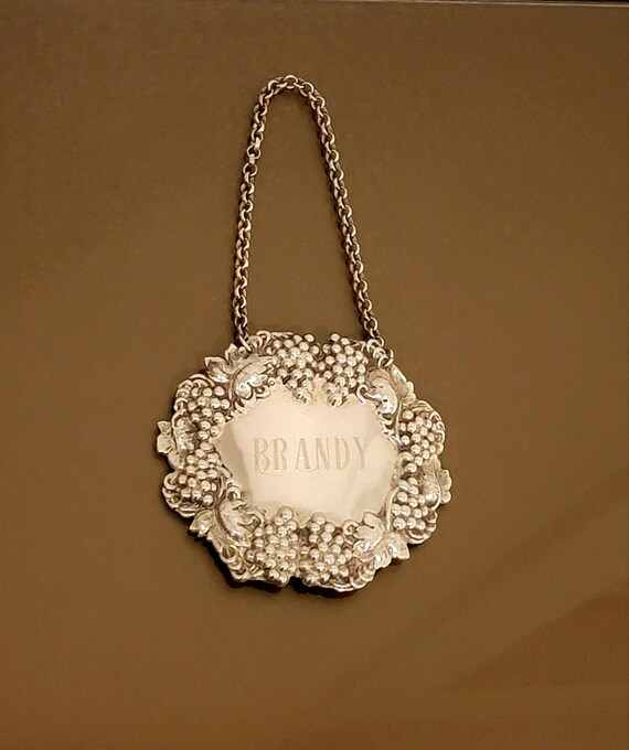 Sterling Silver Brandy Liquor Label