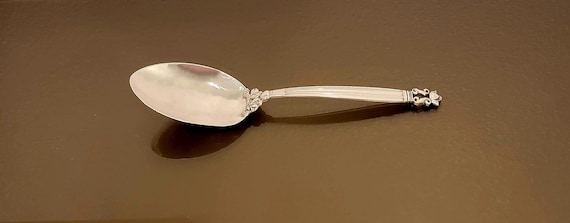 Large Serving Spoon 9-1/2" - Acorn by Georg Jensen Sterling Silver