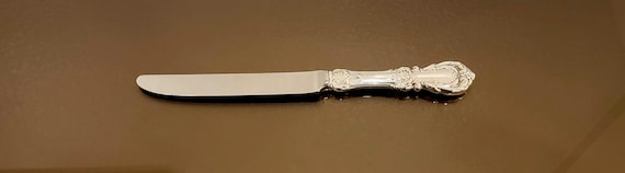 Dinner Knife - Slim Blade - Burgundy by Reed & Barton Sterling Silver Handle