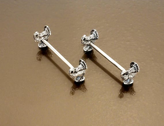 Wild Turkeys Silver Knife Rests (pair)