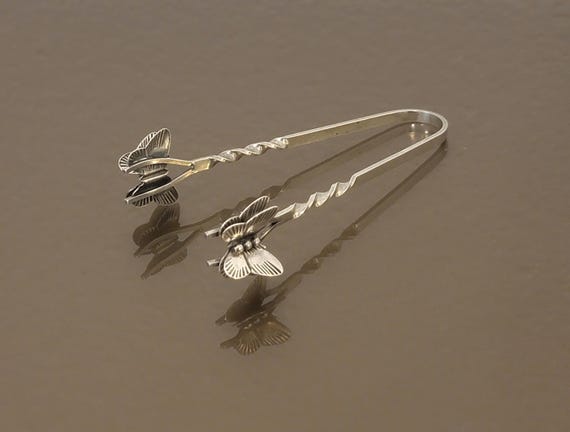 Sterling Silver Butterfly Sugar Tongs