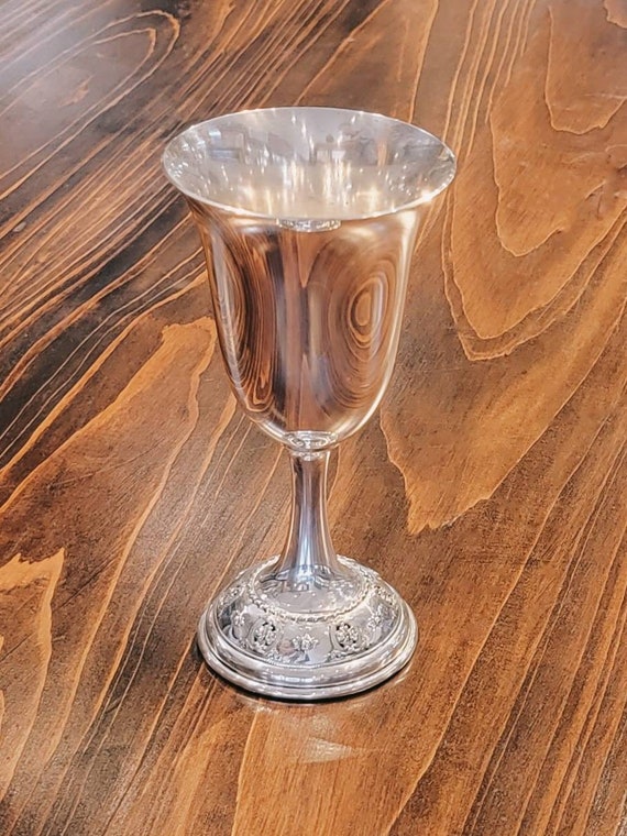 Rosepoint by Wallace Sterling Silver Goblet