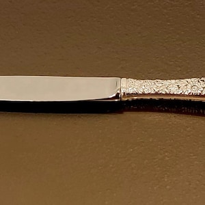 Dinner Knife - Repousse by S. Kirk & Son Sterling Silver Handle