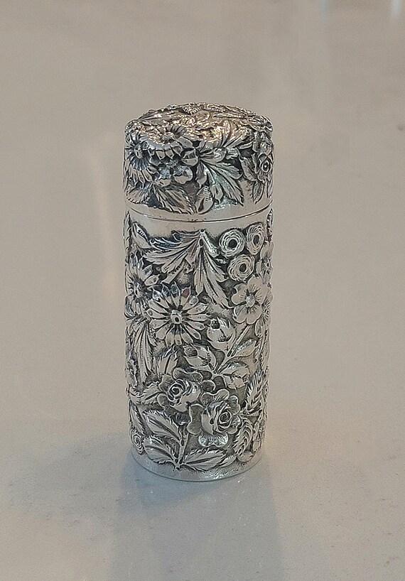 Antique S. Kirk & Son Sterling Silver Repoussé Besamim Spice Box – Judaica Havdalah Container – 4"