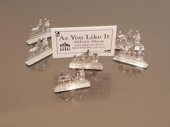 Sterling Silver Place Card Holders - Set of 8