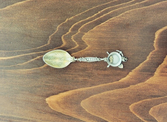 Sterling Silver Gold Miner Souvenir Spoon