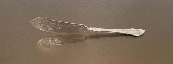 Rare Twist Handle Master Butter Knife - Angelo by Wood & Hughes Sterling Silver