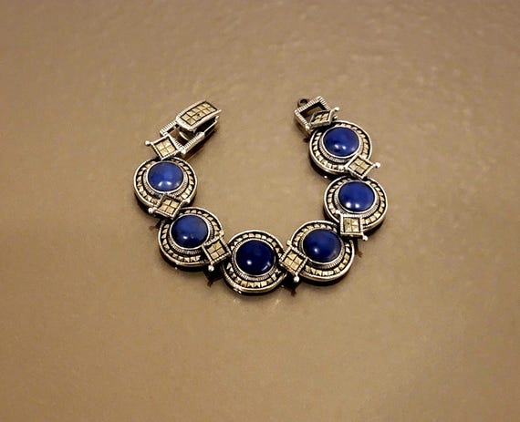 Youth Bracelet- Sterling Silver & Lapis 5.5"
