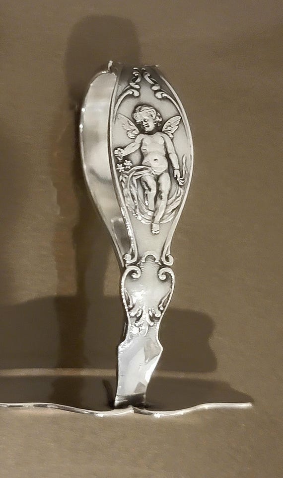 Sterling Silver Angel Baby Food Pusher by Reed & Barton