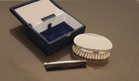 Men's Sterling Silver Military Brush and Comb Set