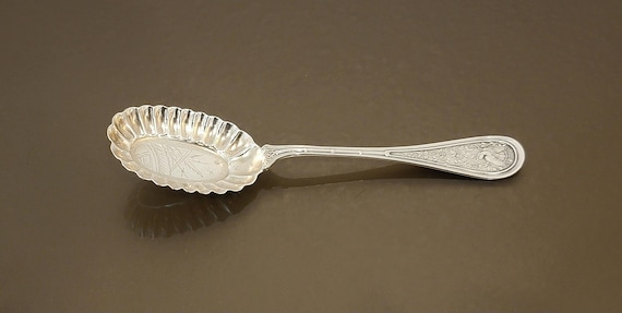 Scalloped Sugar Spoon - Biird by Wendt Sterling Silver