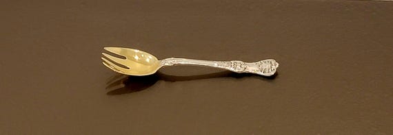 Ice Cream Fork - Gold Wash - English King by Tiffany Sterling Silver