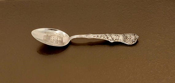Federal Building Laredo Texas Sterling Silver Souvenir Spoon by Watson Co.