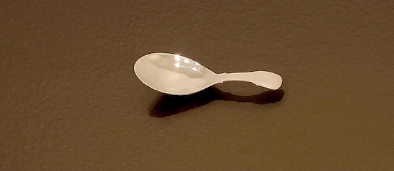 Silver Tea Caddy Spoon by Brandimarte Firenze of Italy