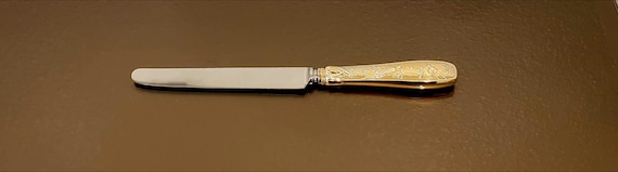Large Vermeil Dinner Knife - Audubon by Tiffany
