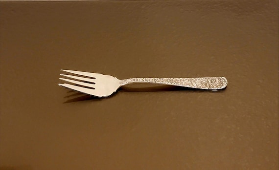 Salad Fork - Repousse by S. Kirk & Son Sterling Silver