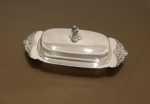 Silverplated Butter Dish - Baroque by Wallace