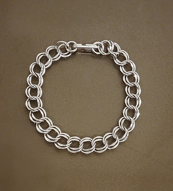 Sterling Silver Double Link Chain Bracelet – 0.32 Troy Ounces | Classic Modern Design