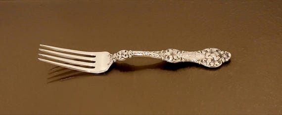 Dinner Fork - Mono B - Old Orange Blossom by Alvin Sterling Silver