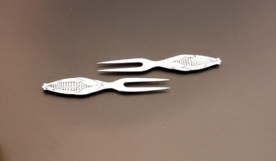 Pair of Sterling Silver Corn Cob Holders