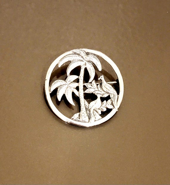 Sterling Tropical Paradise Pin