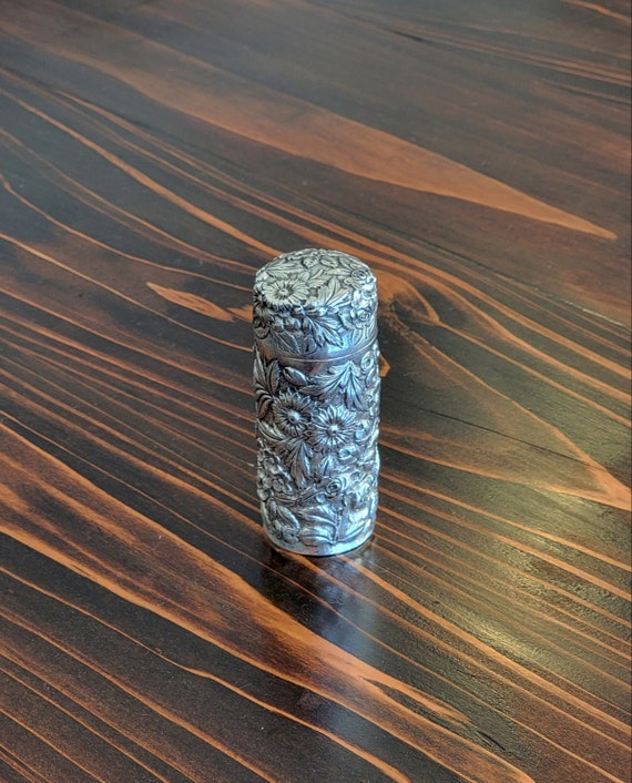 Vanity Powder Shaker - Repousse by S. Kirk & Son Sterling