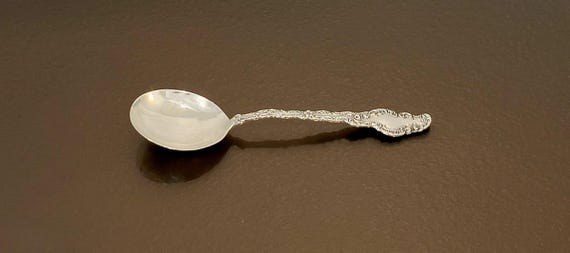 Large Cream Soup (Gumbo) Spoon - Watteau by Durgin Sterling Silver