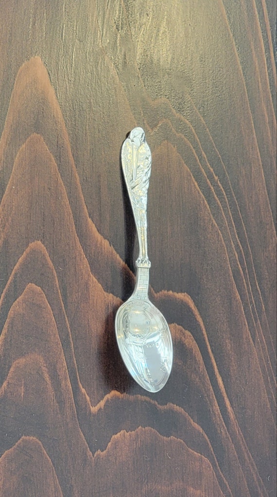 Reed & Barton Sterling Silver Stork Baby Birth Record Spoon