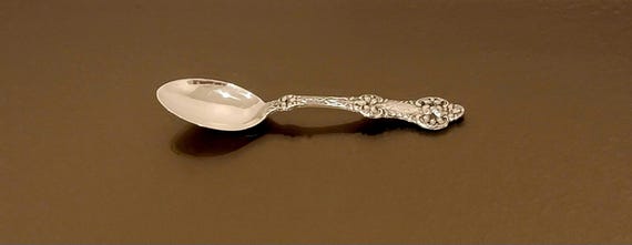 Teaspoon - Monogrammed G - Old Orange Blossom by Alvin Sterling Silver