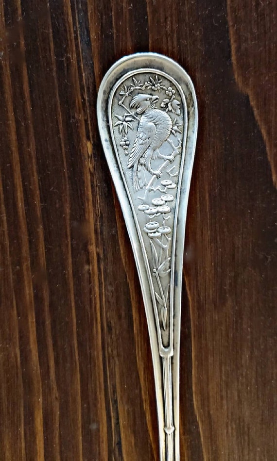 Sterling Silver Oyster Ladle "Bird" by John R. Wendt ca. 1880