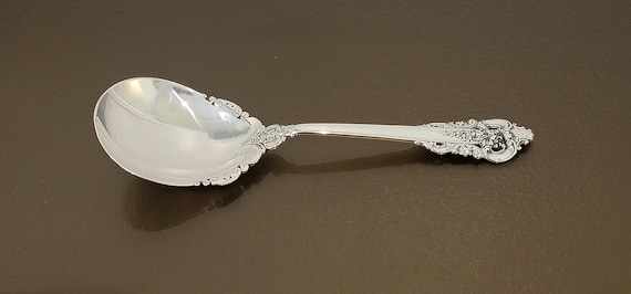 Large Salad / Berry Serving Spoon - Grande Baroque by Wallace Sterling Silver - 9-3/8"