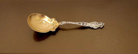 Berry Spoon - Irian by Wallace Sterling Silver - Gold Wash Bowl