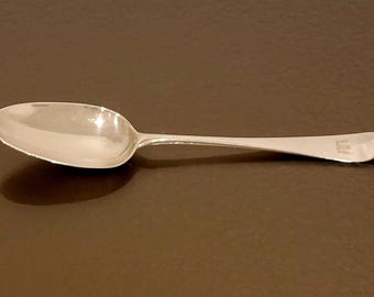 18th Century London Sterling Silver Tablespoon – Armorial Crest, Dated 1764, Old English Pattern