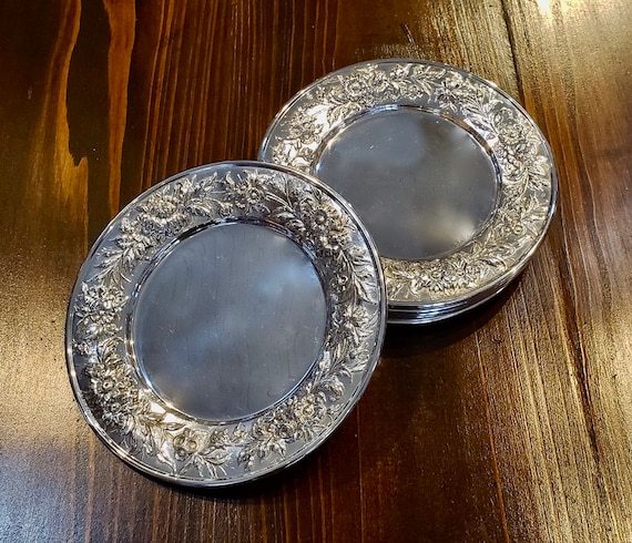 Repousse by S. Kirk & Son Sterling Bread and Butter Plates - Set of 8