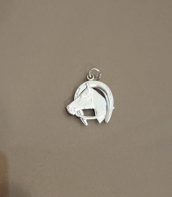 Sterling Horseshoe Lucky  Pendant Charm