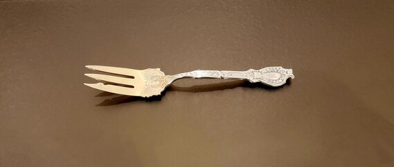 Salad Fork - Mono B- Gold Wash - Du Barry by Durgin Sterling Silver