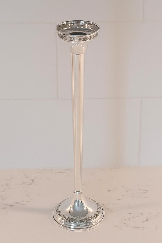 Elegant Antique Sterling Silver Trumpet Vase by Webster Co. – Monogrammed "ML"