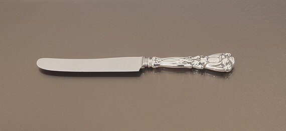 Dinner Knife - Sterling Silver Handle - Old French Style Blade - Mono "B" - Iris by Durgin