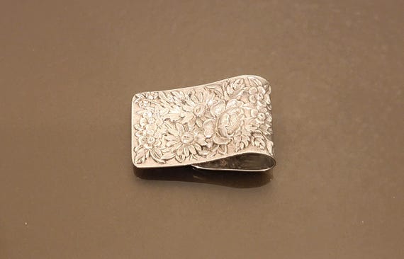 Money Clip - Repousse by S. Kirk & Son Sterling Silver