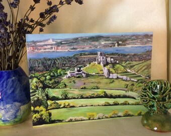 Card- Corfe Castle View