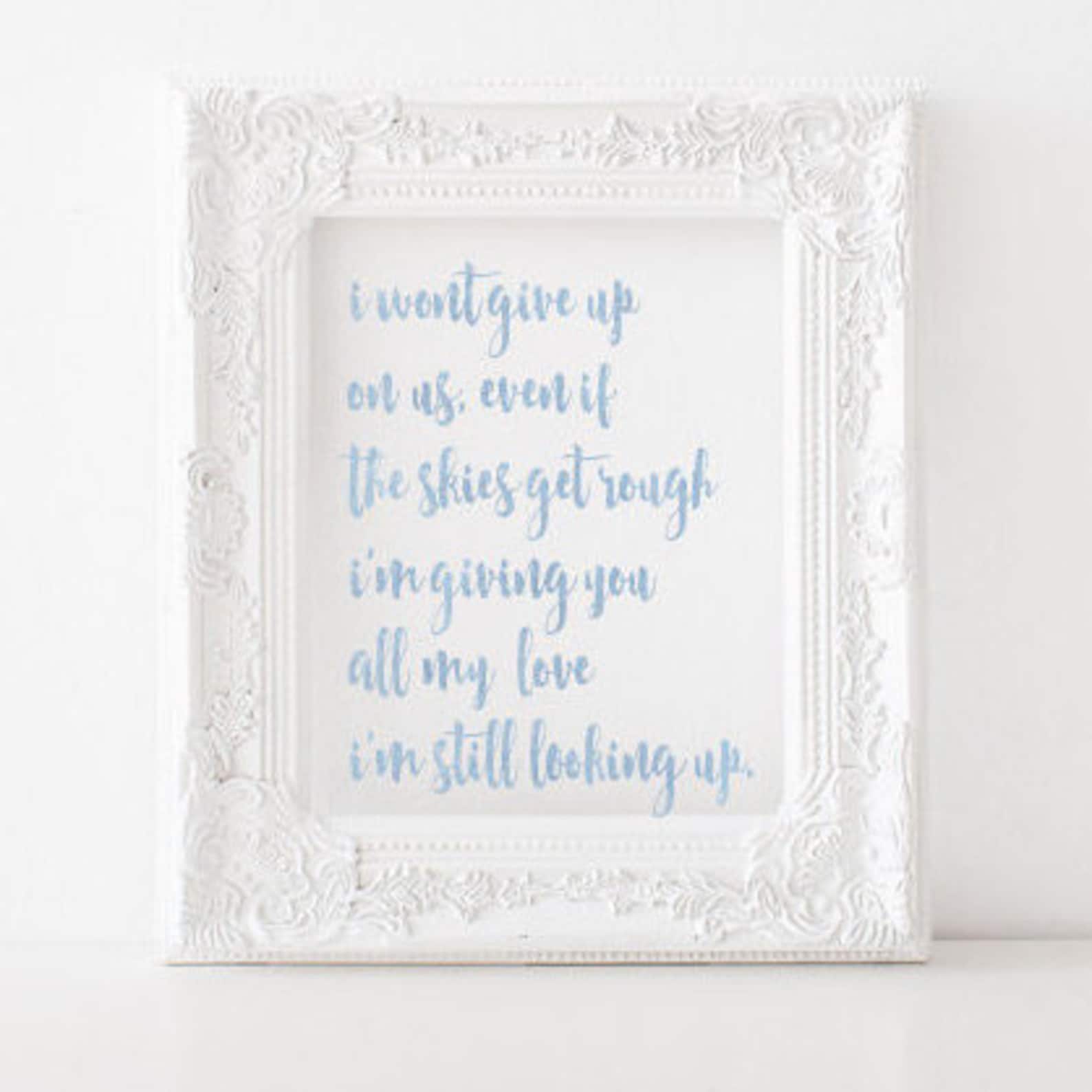 I Wont Give Up On Us Lyrics - f52tc91