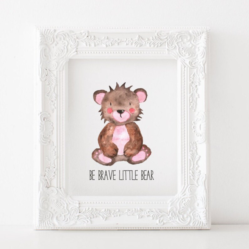 Baby Bear Printable Bear Cub Print Bear Cub Nursery Print Etsy