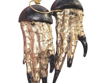 Vintage Alligator Claw Earrings | The Witch's Hands | Halloween Statement Earrings | Bad Things Collection